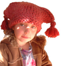 kids handknit hats